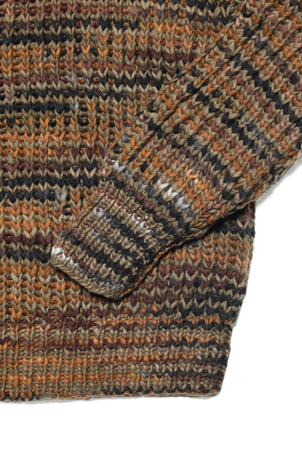 Mix Stripe Pullover - Dk. Olive