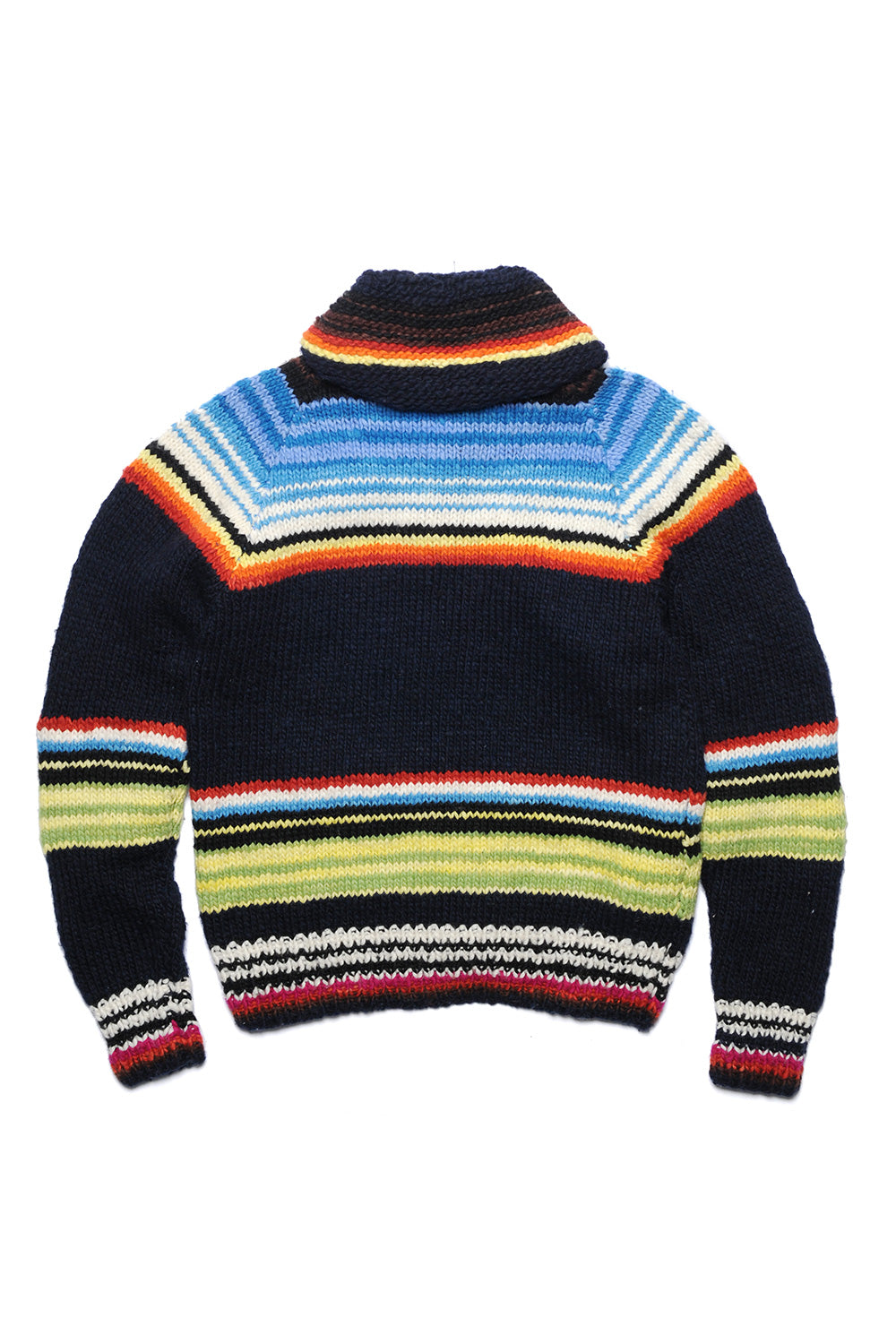 Serape Zipper Cardigan - Navy