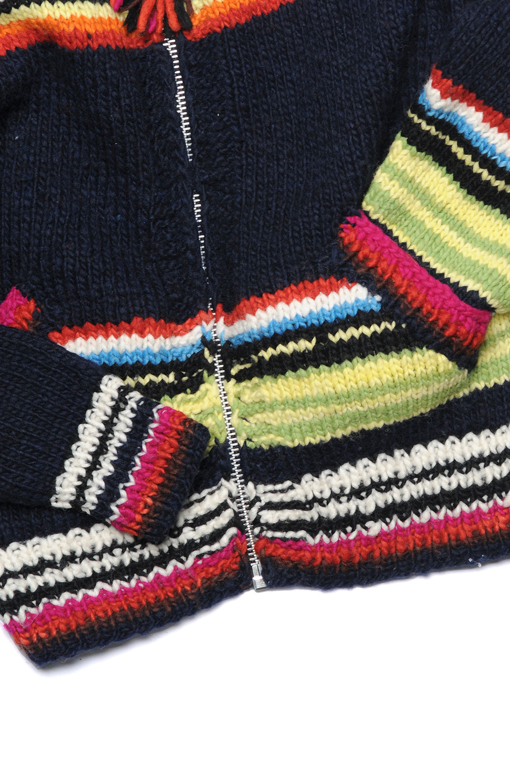 Serape Zipper Cardigan - Navy