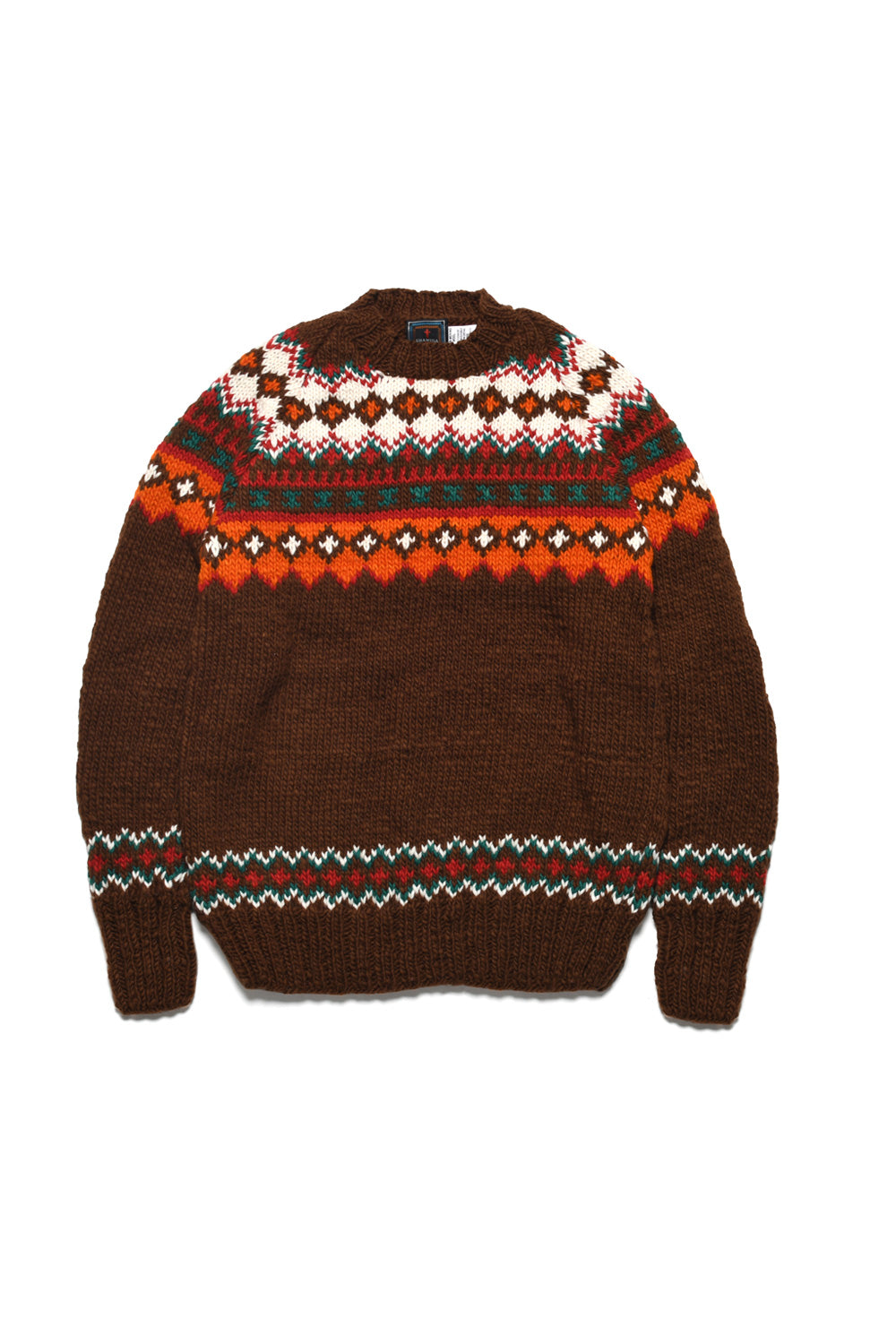 Fair Isle #3 Pullover - Brown