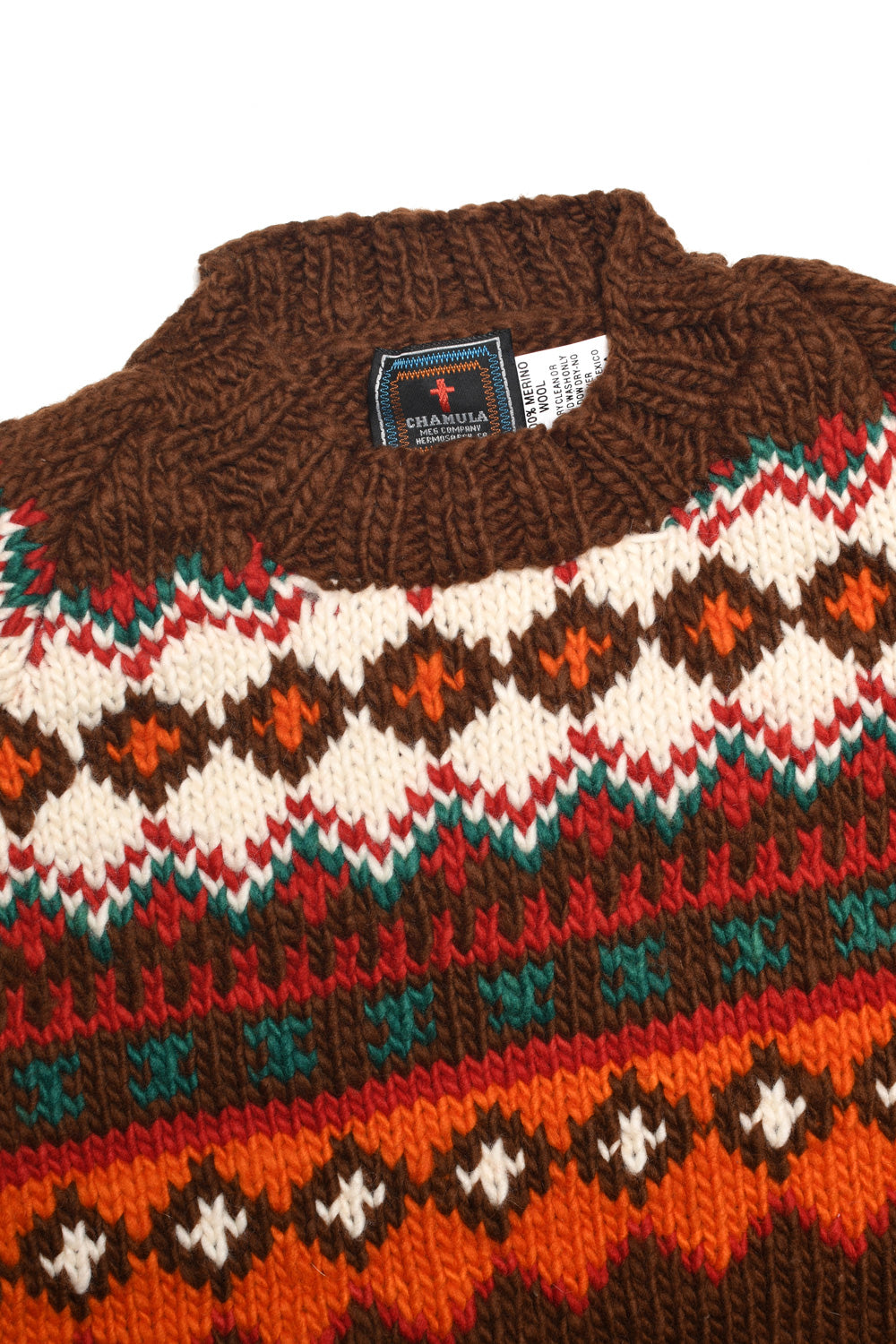 Fair Isle #3 Pullover - Brown