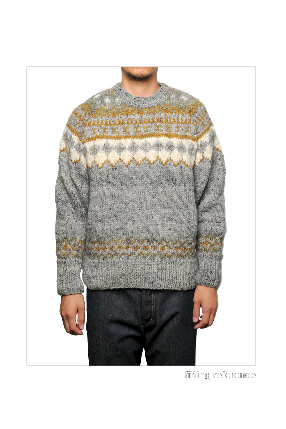 Fair Isle #3 Pullover - Ox Grey