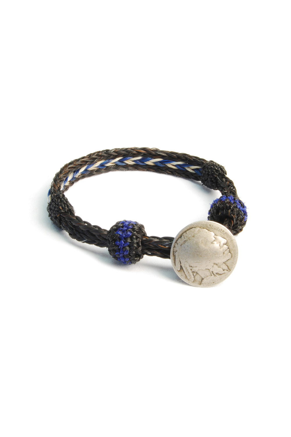 Concho Bracelet - #09 BLK/WHT x BLU