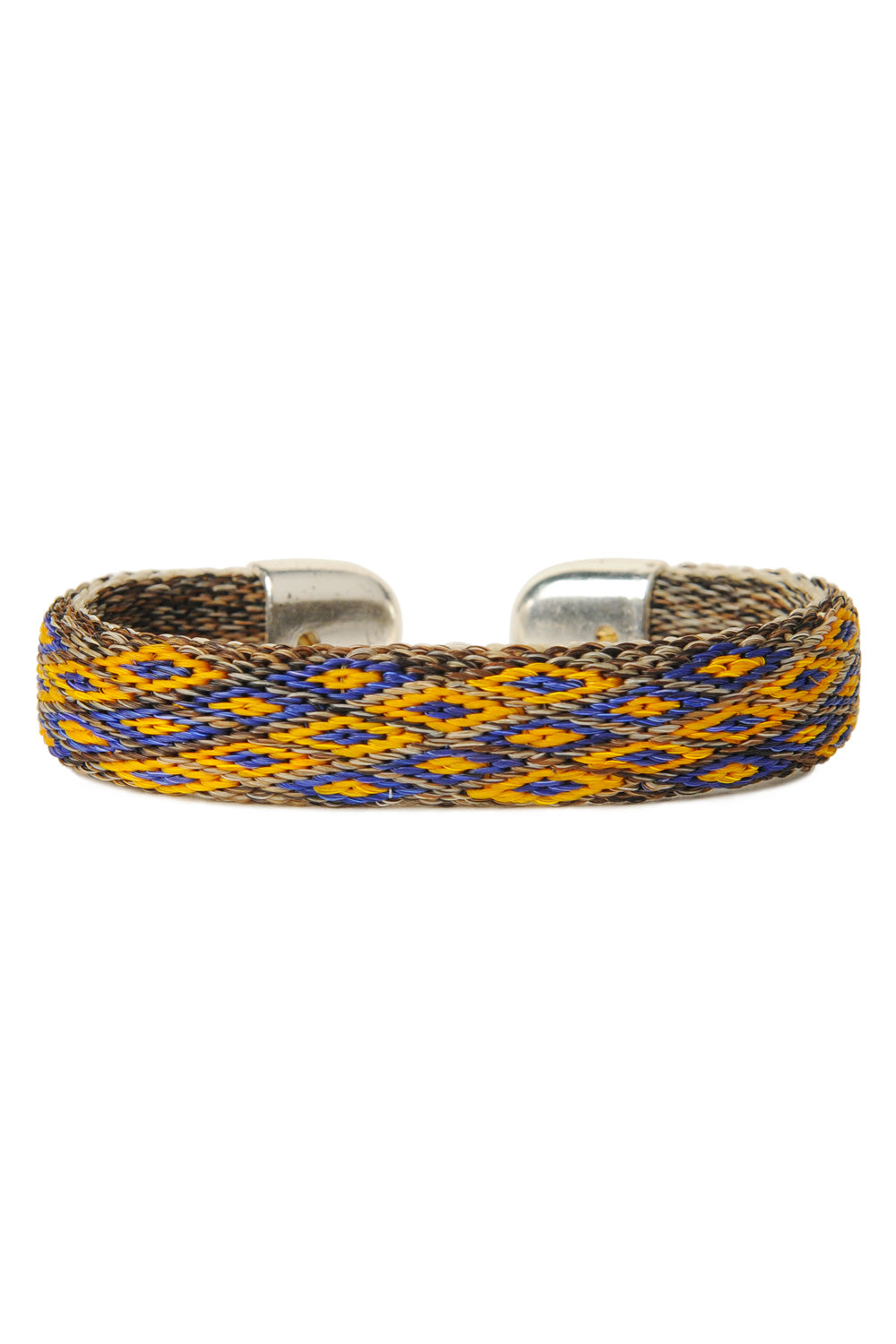 Bendable Horsehair Bracelet - NAT/ BLU X YLW