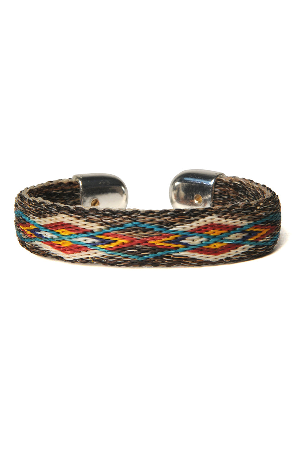 Bendable Horsehair Bracelet - NAT / TURQ x RED