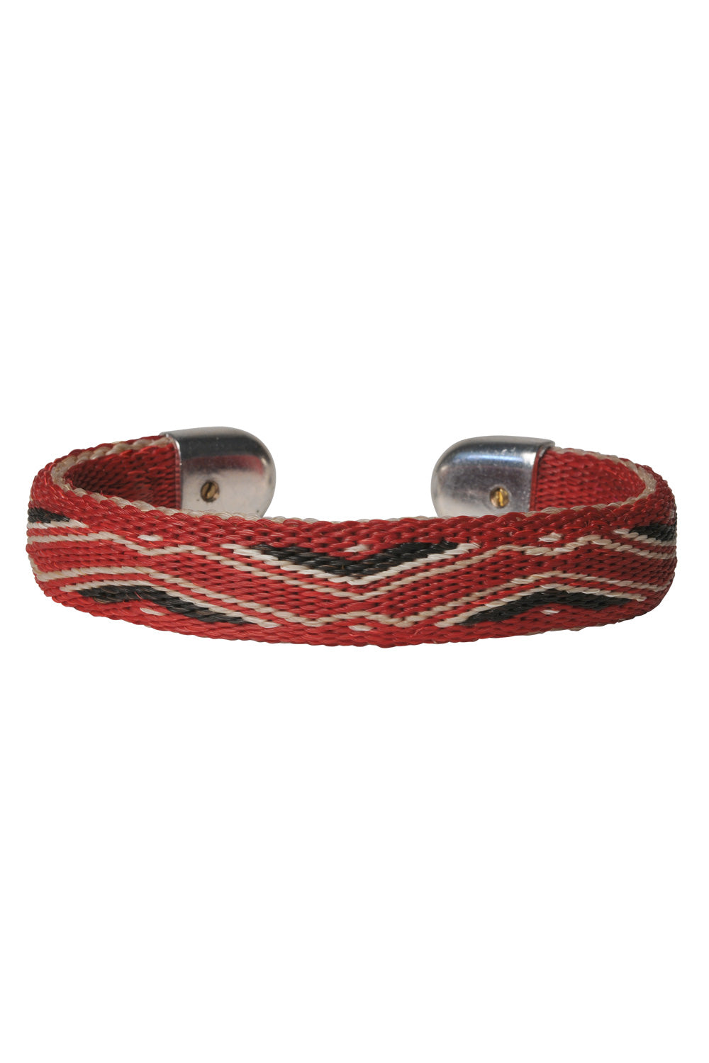 Bendable Horsehair Bracelet - RED / WHT X BLK