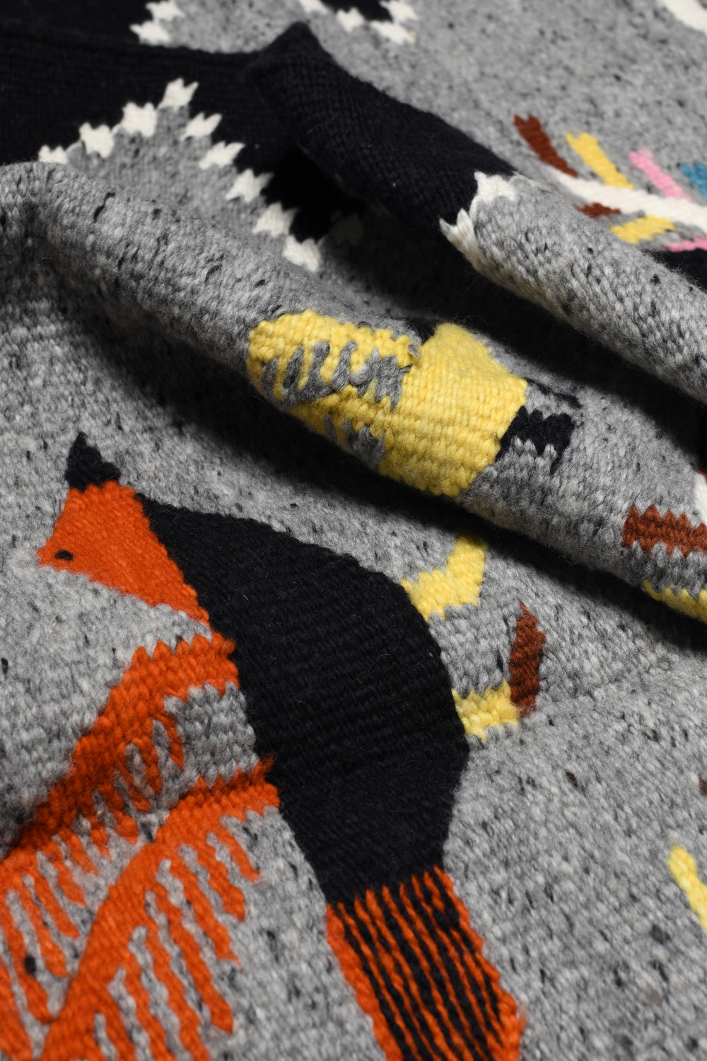 Merino Wool Blanket Poncho - Navajo Birds