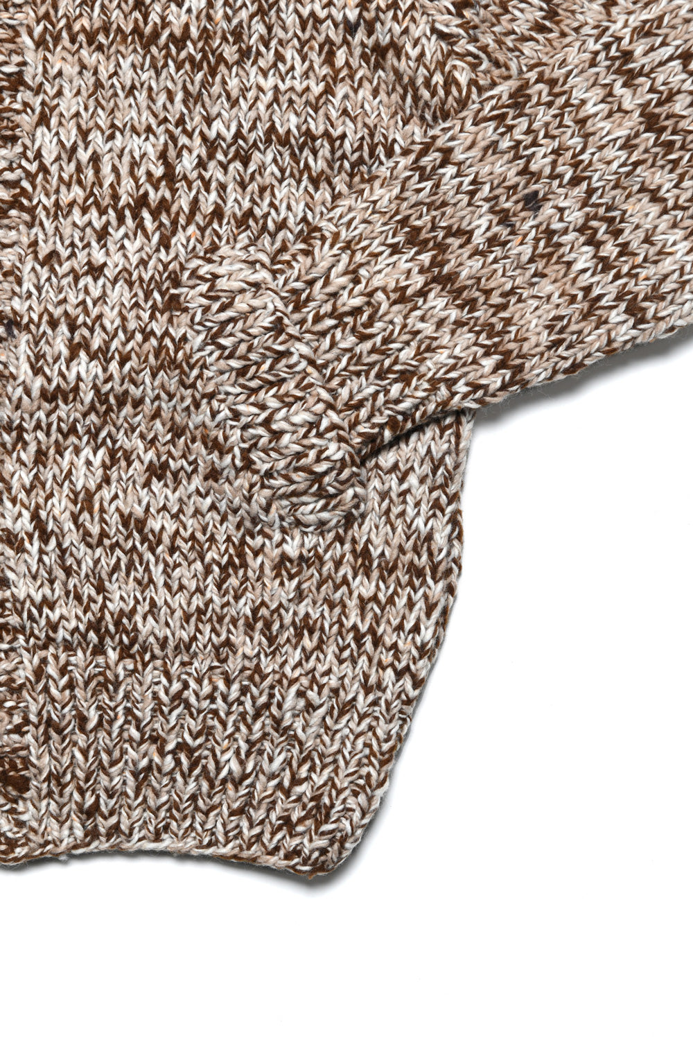 Mix #2 Heather Zipper Cardigan - Brown Mix
