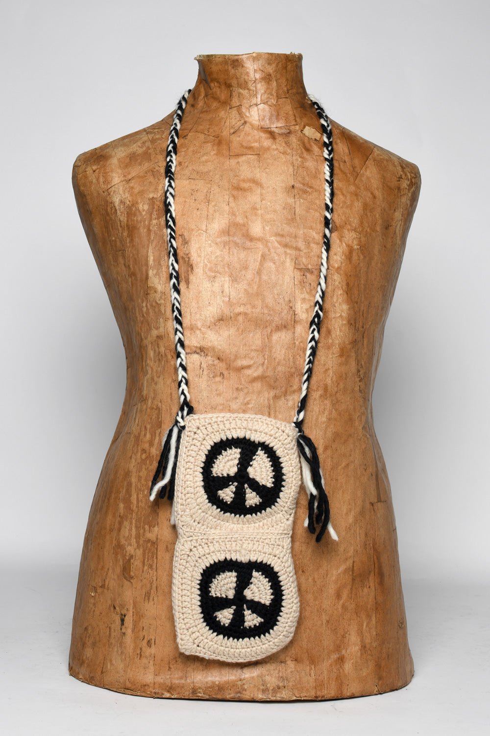 Peace Crochet Pocket Bag - Tan
