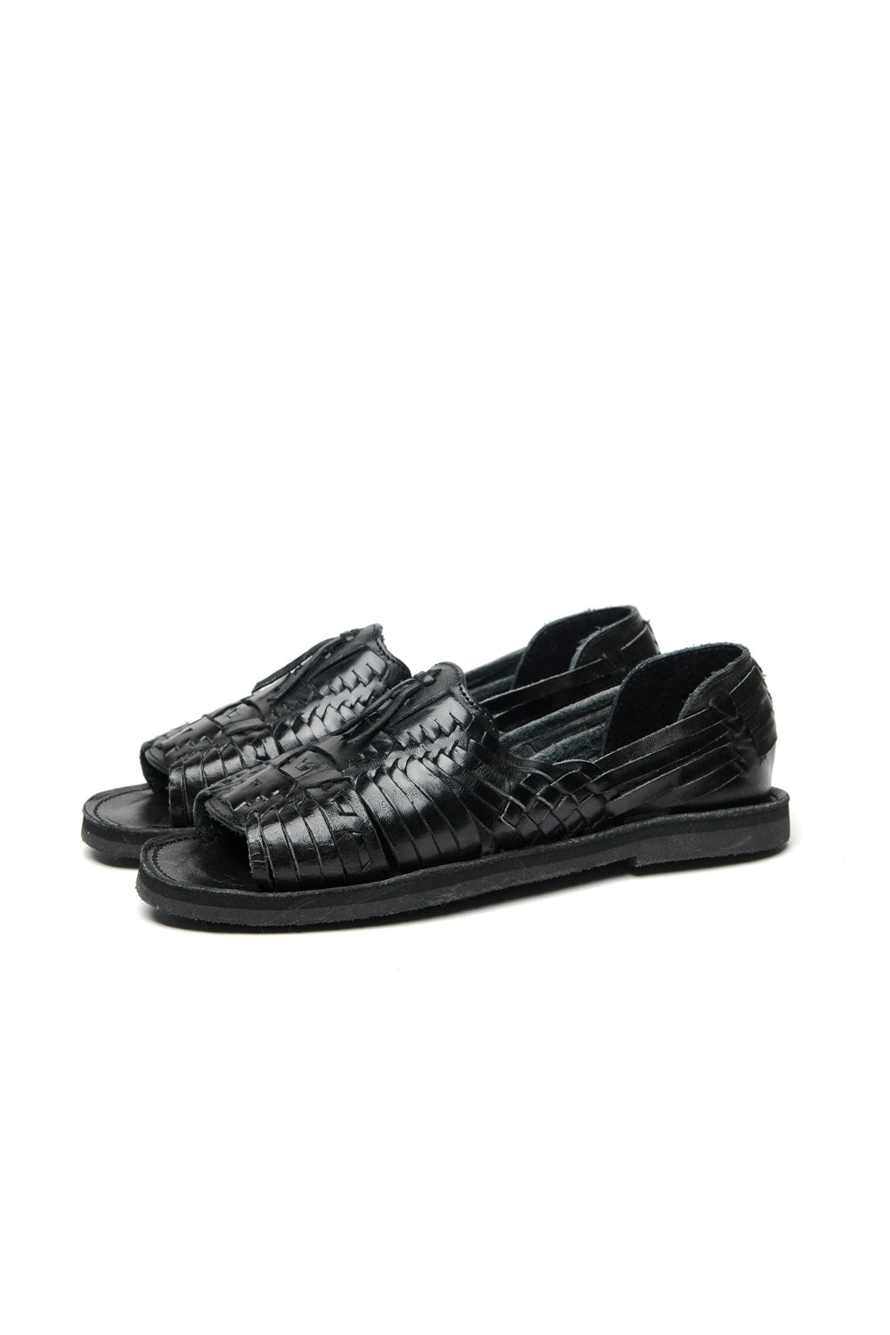 Women's handmade Chamula huarache sandal in soft leather – front angle