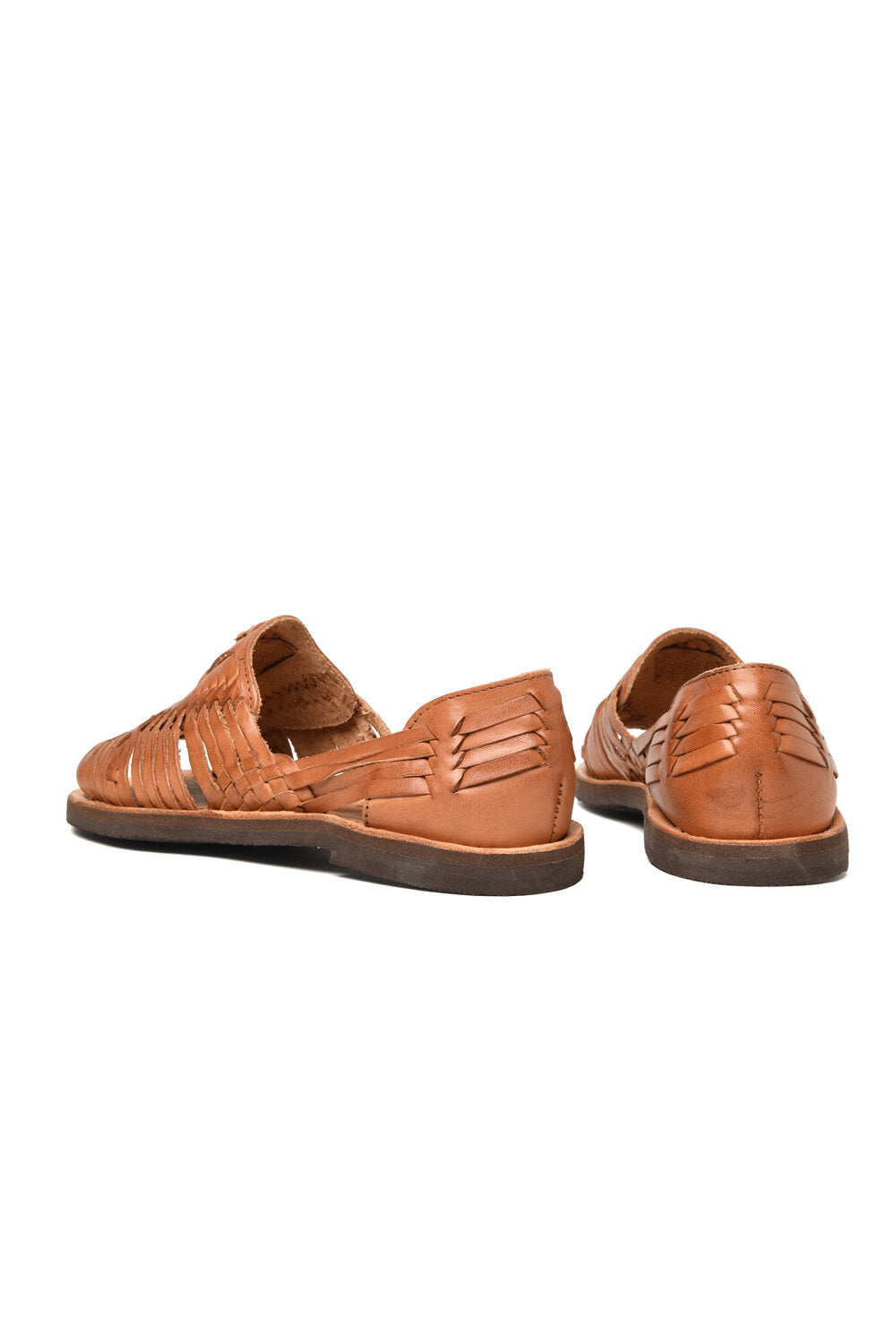 Back angle of breathable leather huarache sandal – spring summer collection