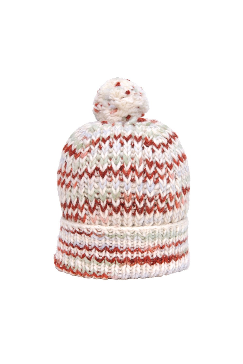 Double Cuff Cap Mix Stripe - Ivory