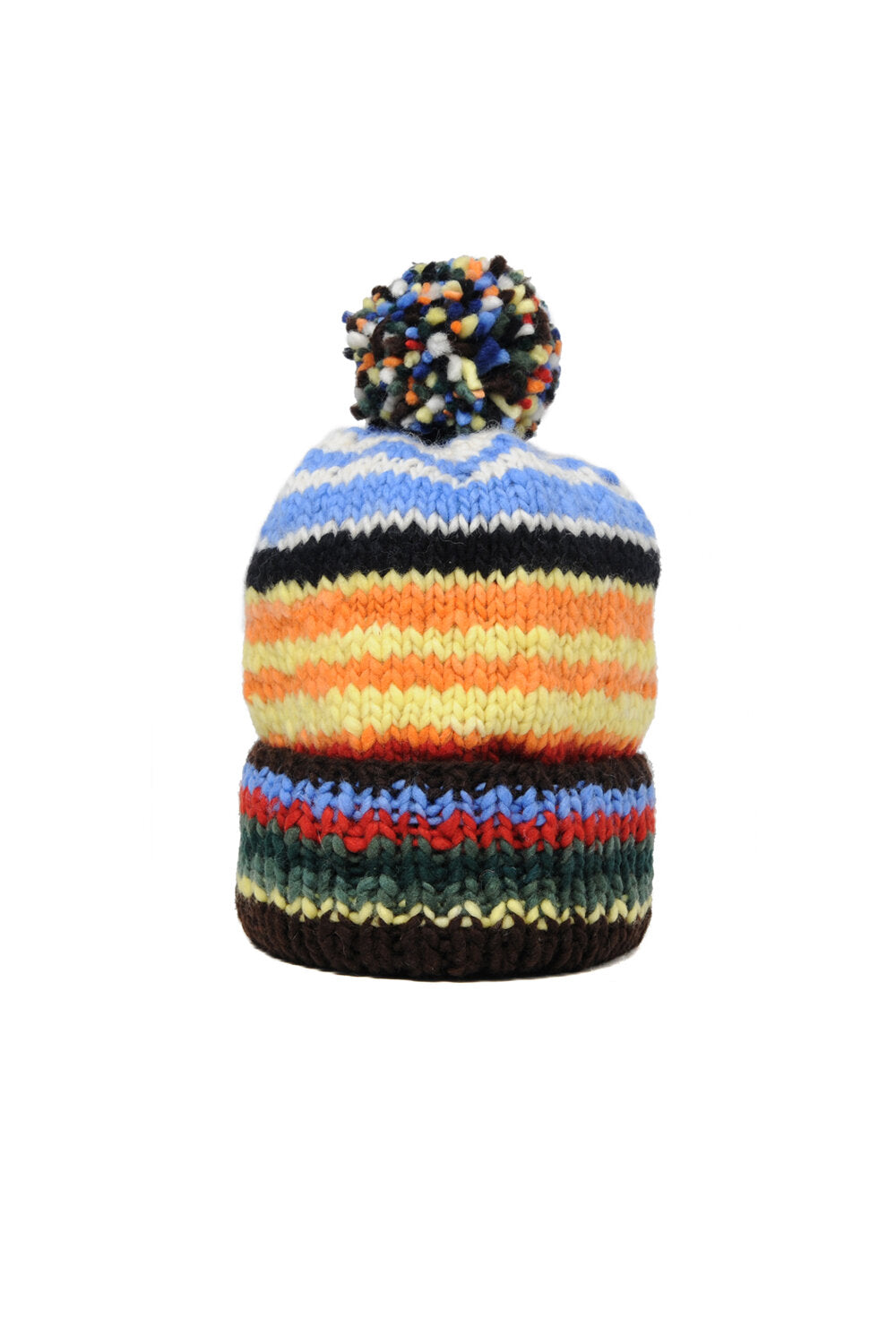 Double Cuff Cap Serape #2 - Chocolate