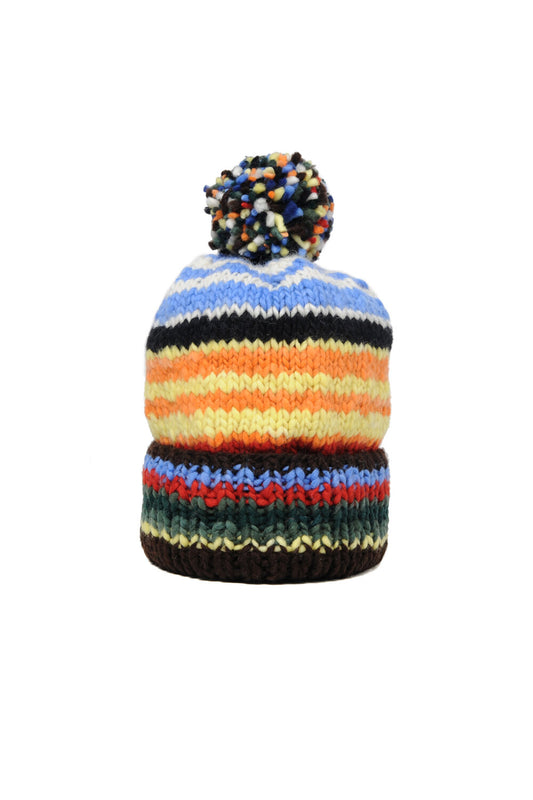 Double Cuff Cap Serape #2 - Chocolate