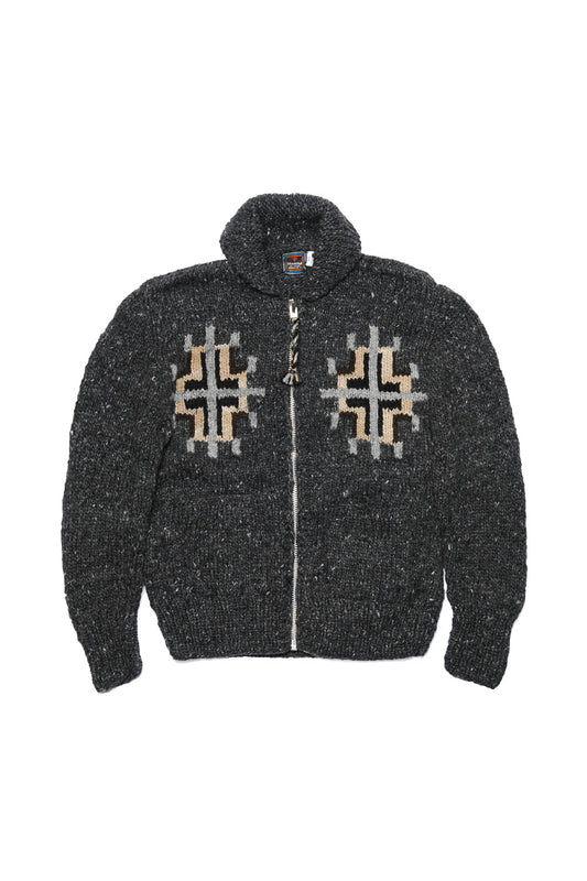 Chimayo Set-in Zipper Cardigan - Ox Grey