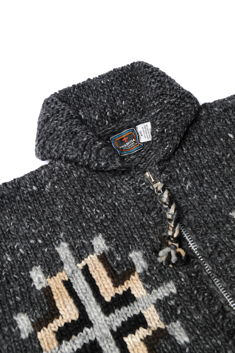 Chimayo Set-in Zipper Cardigan - Ox Grey