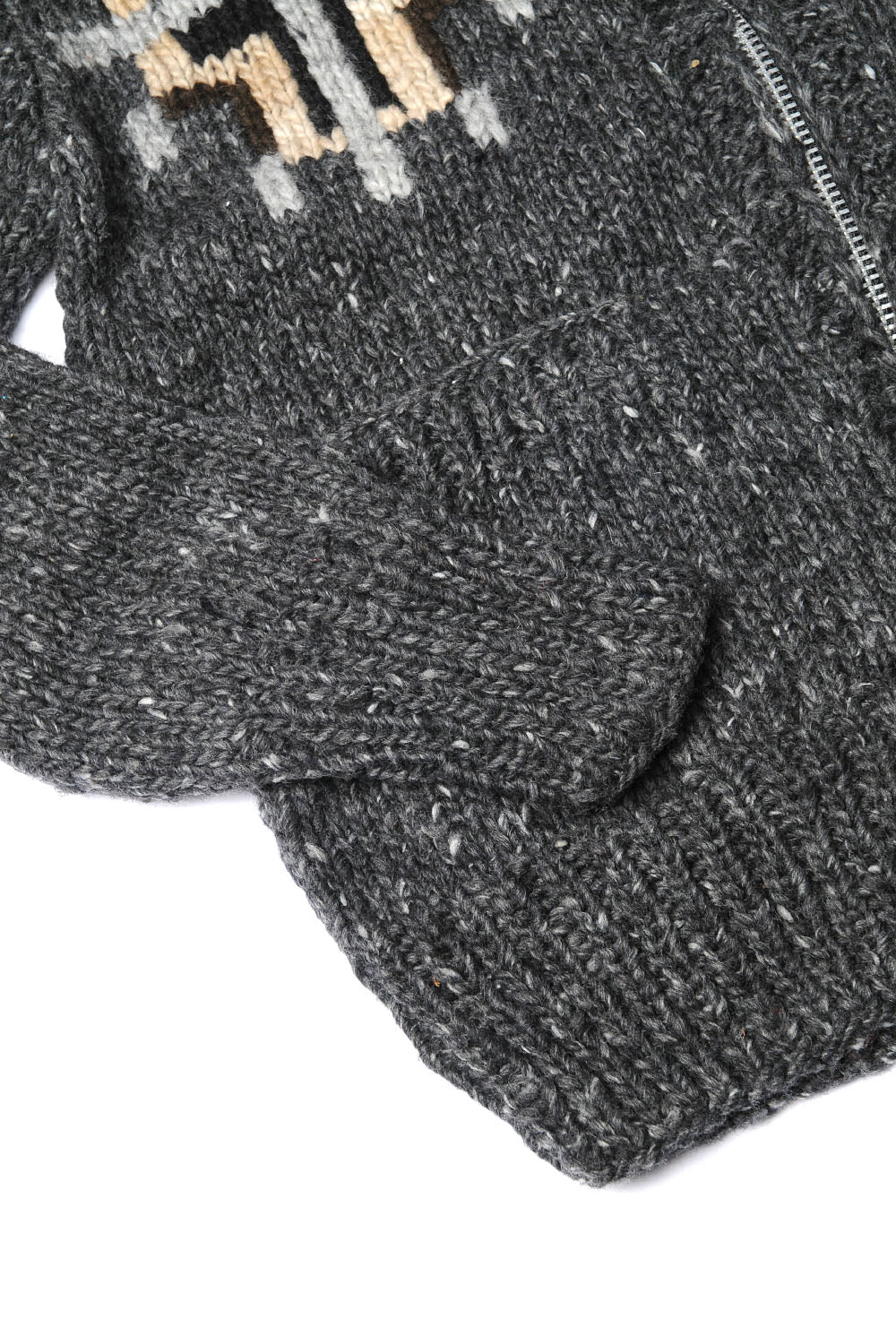 Chimayo Set-in Zipper Cardigan - Ox Grey