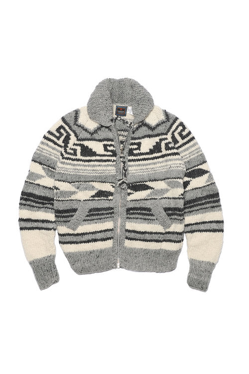 Greca Del Zipper Cardigan - Pearl Grey