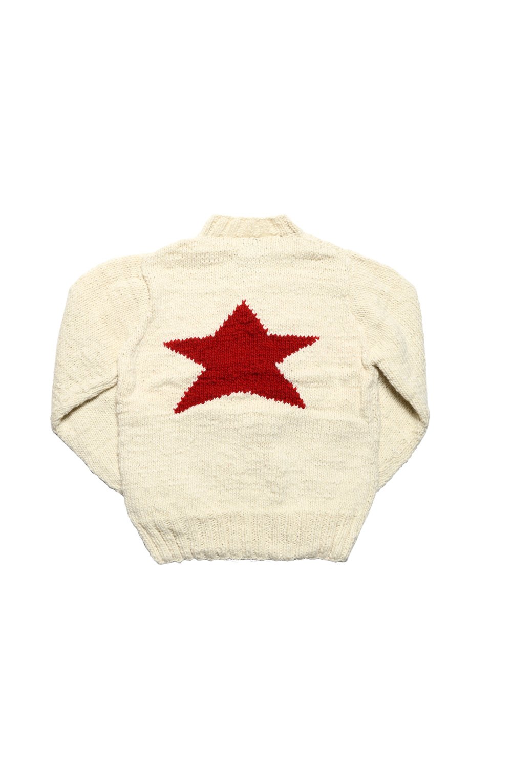 Star Pullover - Ivory x Red