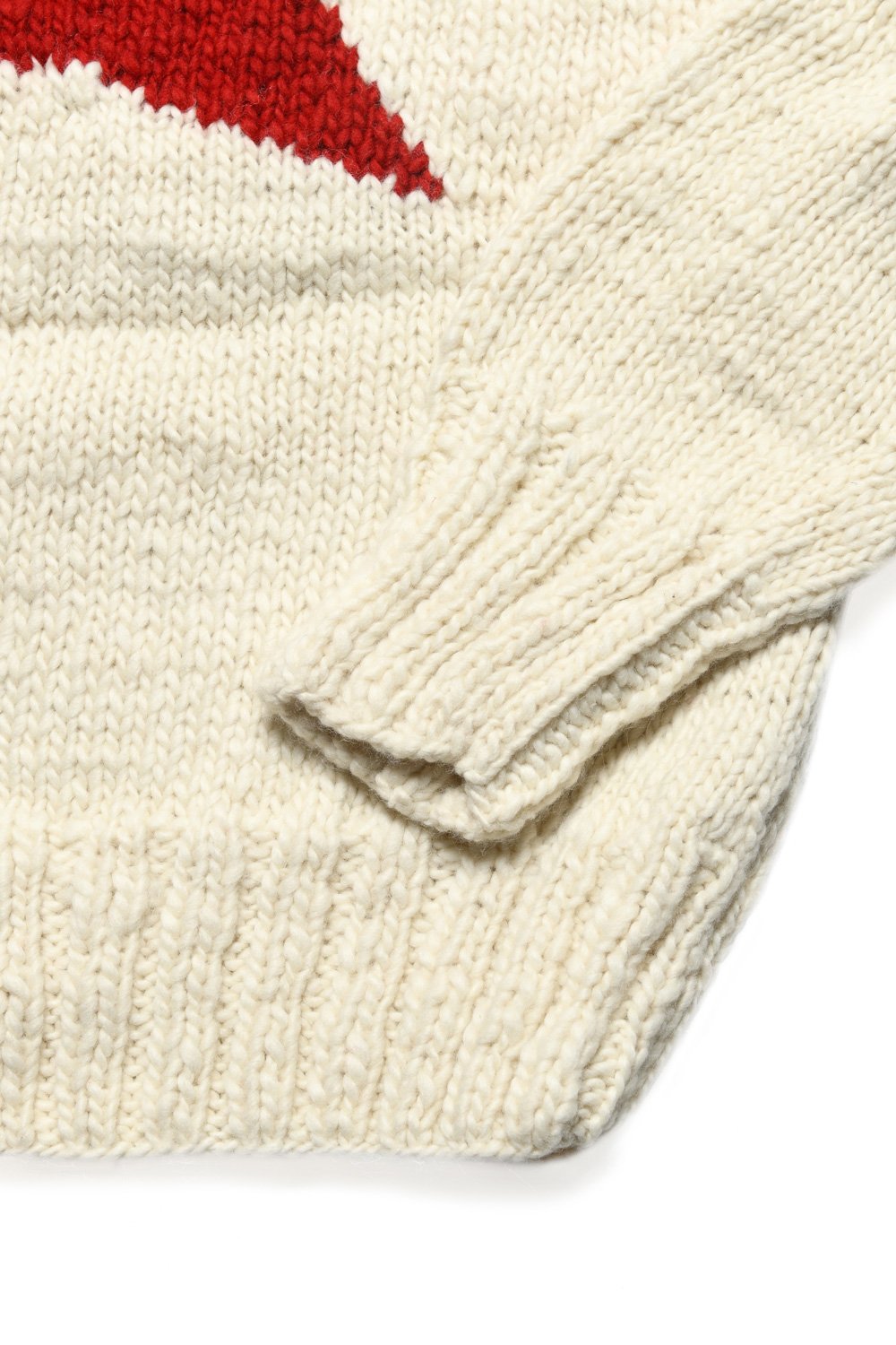 Star Pullover - Ivory x Red