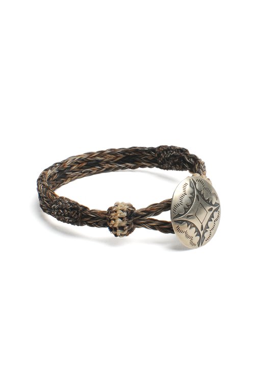 Concho Bracelet - #01-108 NAT/BLK X NAT w/ Concho 108