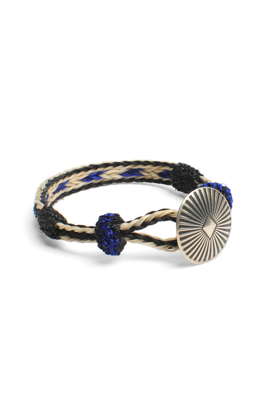 Concho Bracelet - #05-103 BLK X WHT/BLU w/ Concho 103