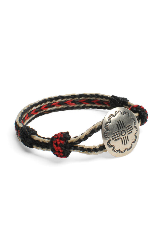 Concho Bracelet - #06-105 WHT X BLK/RED w/ Concho 105