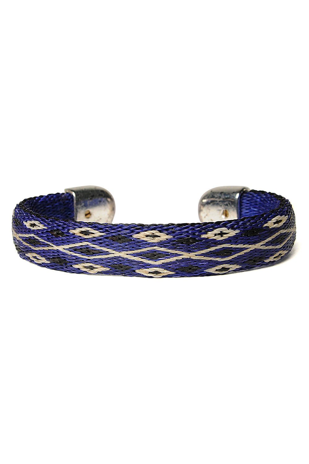 Bendable Horsehair Bracelet - BLU / WHT X BLK