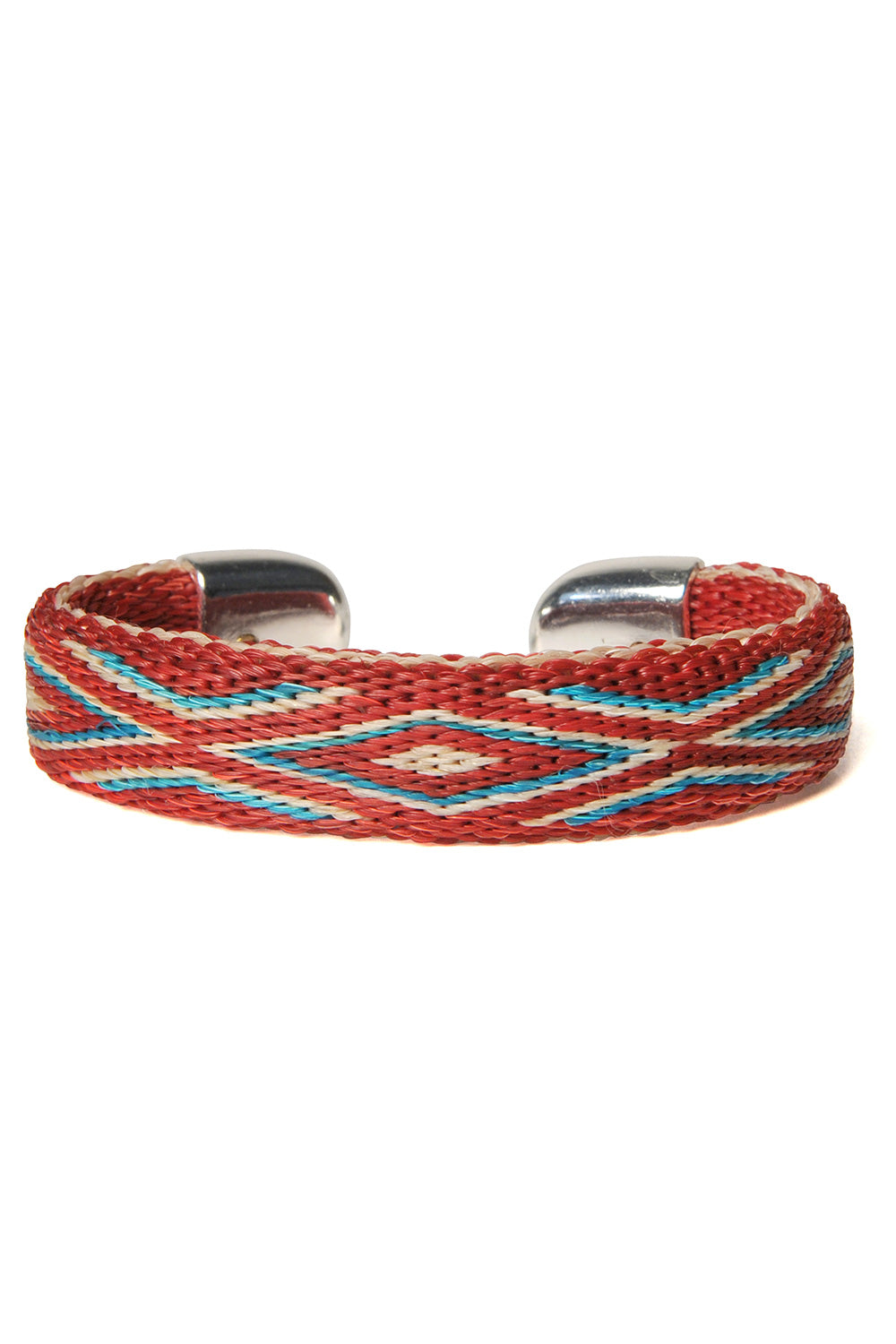 Bendable Horsehair Bracelet - RED /TRQ