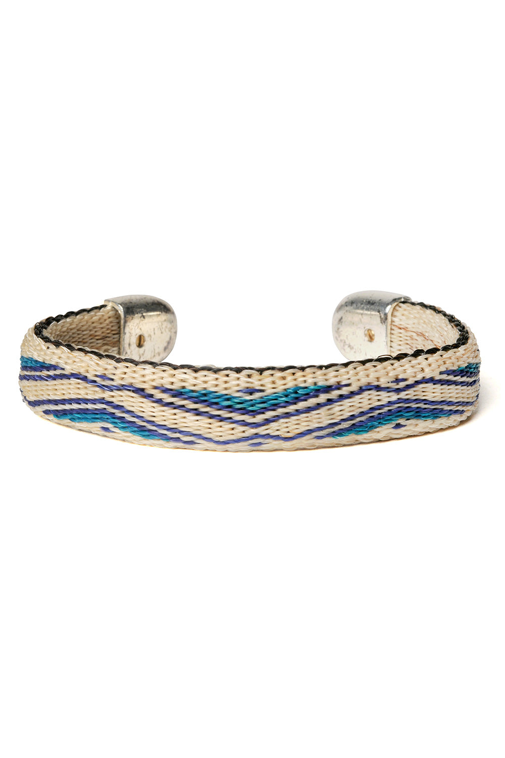 Bendable Horsehair Bracelet - WHT/ BLU X TRQ