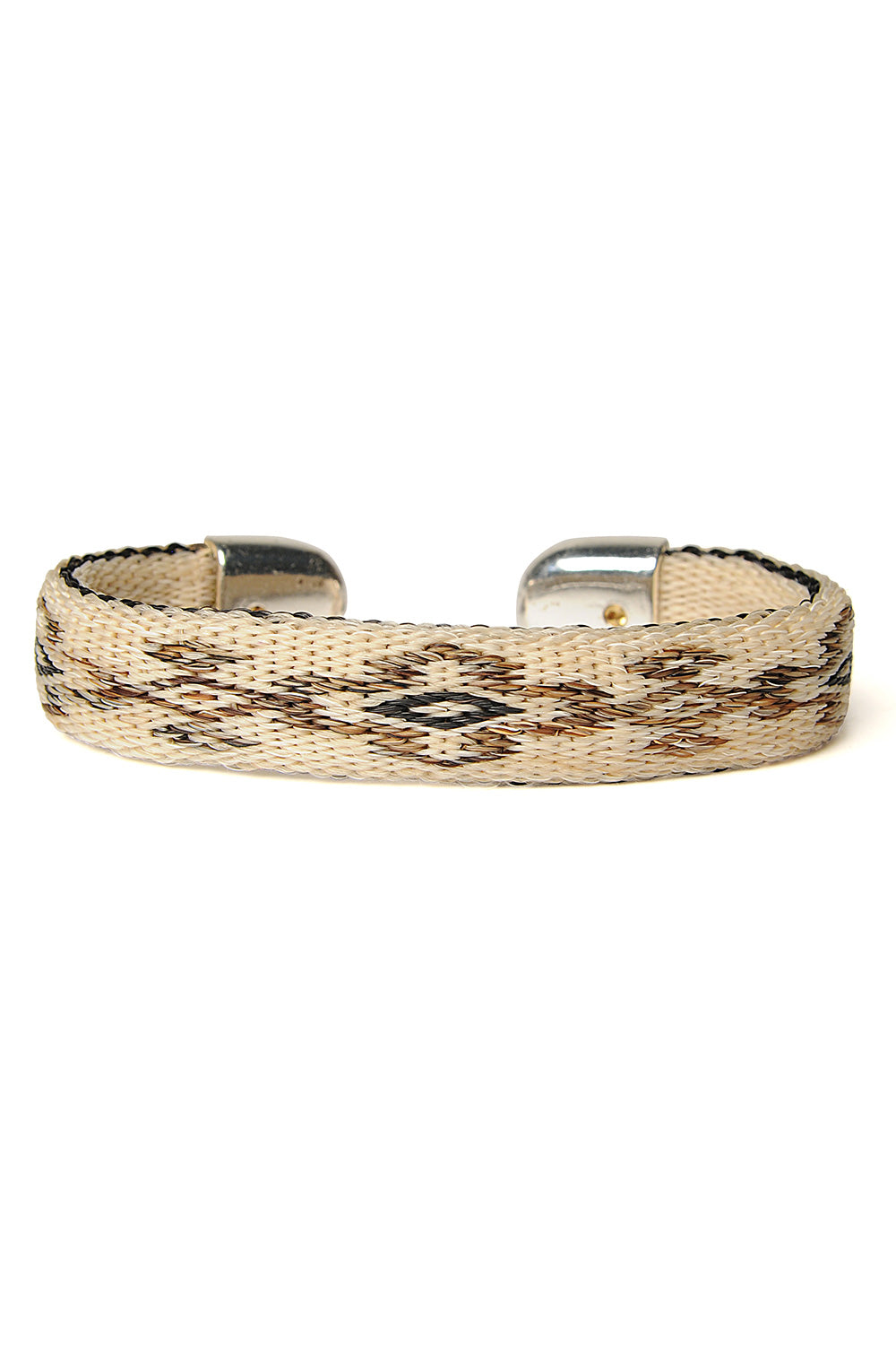Bendable Horsehair Bracelet - WHT/ NAT X BLK