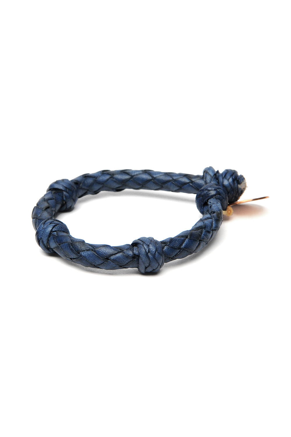 Round Leather Bracelet - Blue 1