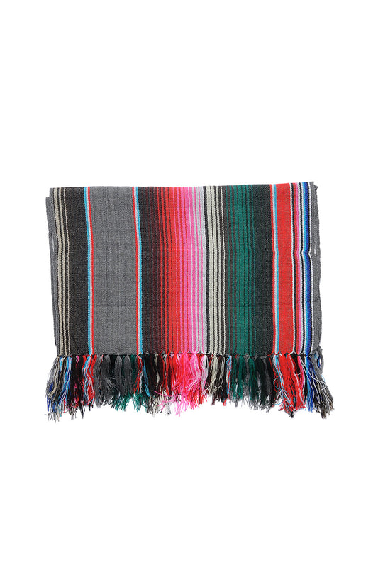 Wide Serape Muffler - Grey #1