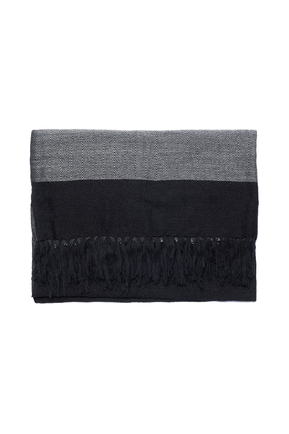 Wide Muffler Deisgn H - Black x Grey