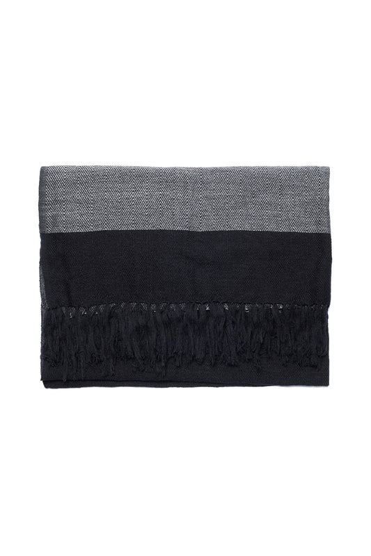Wide Muffler Deisgn H - Black x Grey
