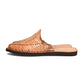 Side profile of artisan-crafted leather huarache Chamula sandal for men