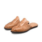 Handmade Mexican huarache Chamula sandal in leather – front view