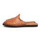 Side profile of artisan-crafted leather huarache Chamula sandal for men