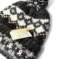 Double Cuff Cap Fair Isle #3 - Ox Grey x Ivory