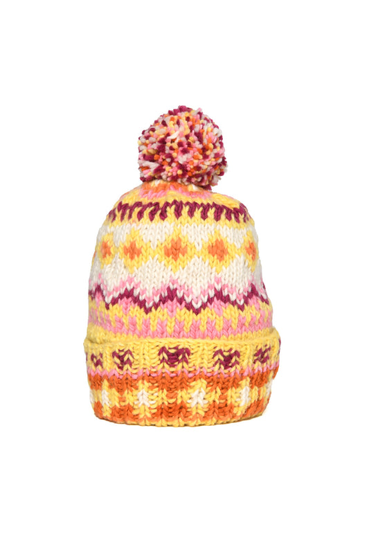 Double Cuff Cap Fair Isle #3 - Marigold