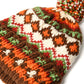 Double Cuff Cap Fair Isle #3 -Brown Heather