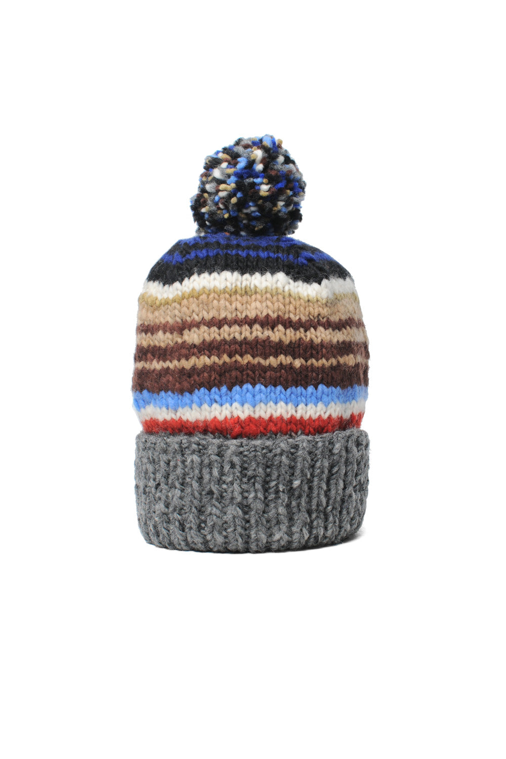 Double Cuff Cap Serape - Grey