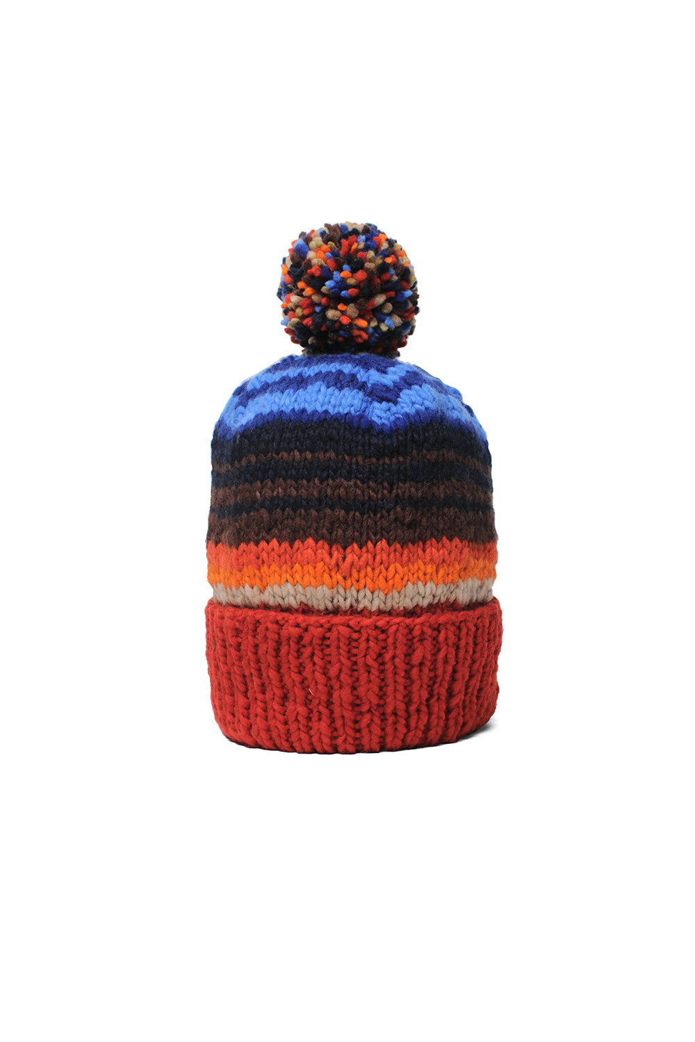 Double Cuff Cap Serape - Red