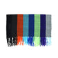 8 Color Combi Scarf - Black x Lt Green [Narrow]