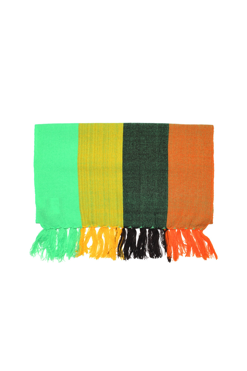 4 Color Combi Scarf - Lime x Orange [Narrow]