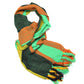 4 Color Combi Scarf - Lime x Orange [Narrow]