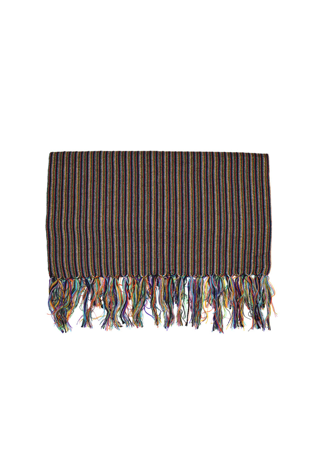 Multi Pin Stripe Scarf - Brown [Narrow]