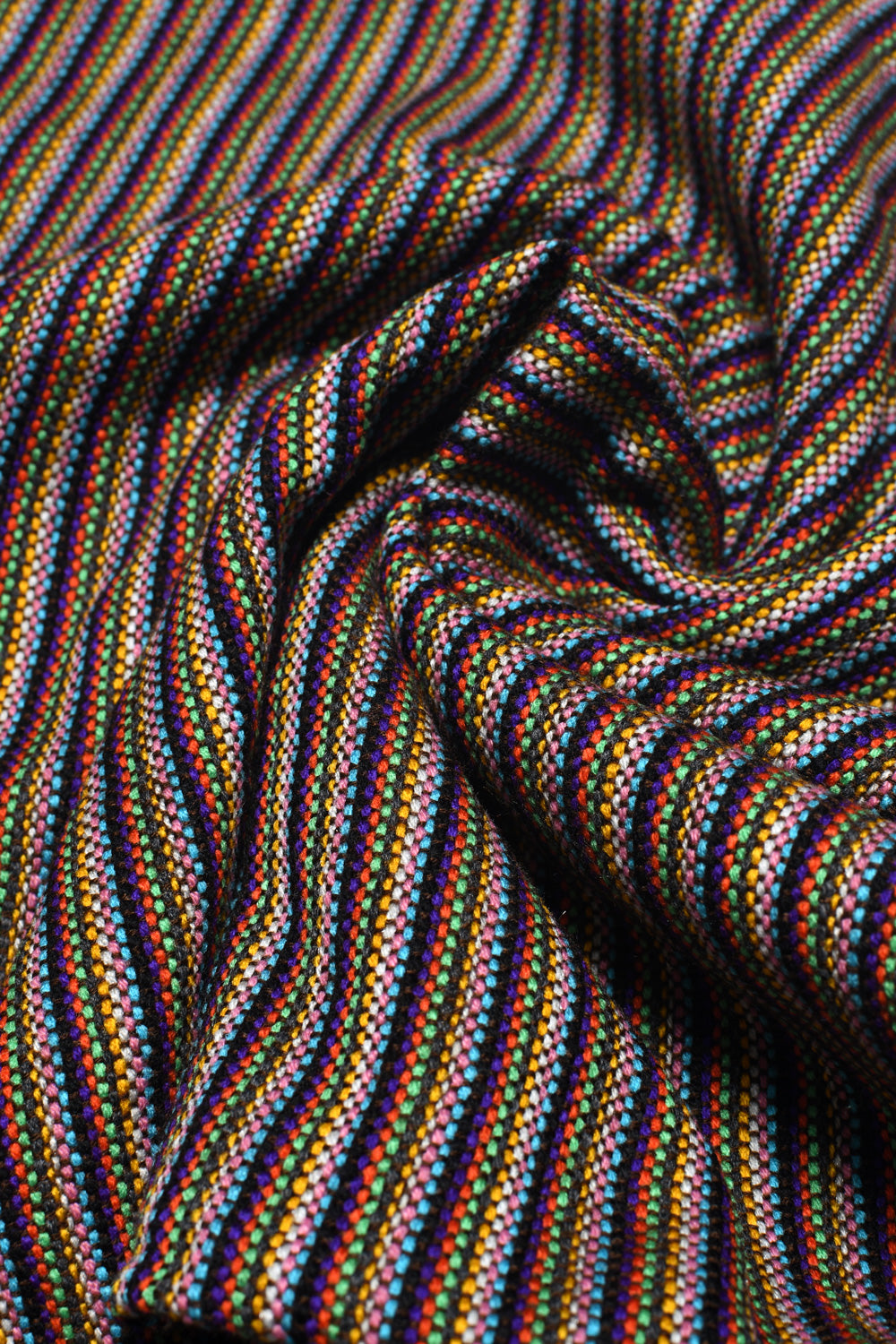 Multi Pin Stripe Scarf - Brown [Narrow]