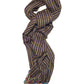 Multi Pin Stripe Scarf - Brown [Narrow]