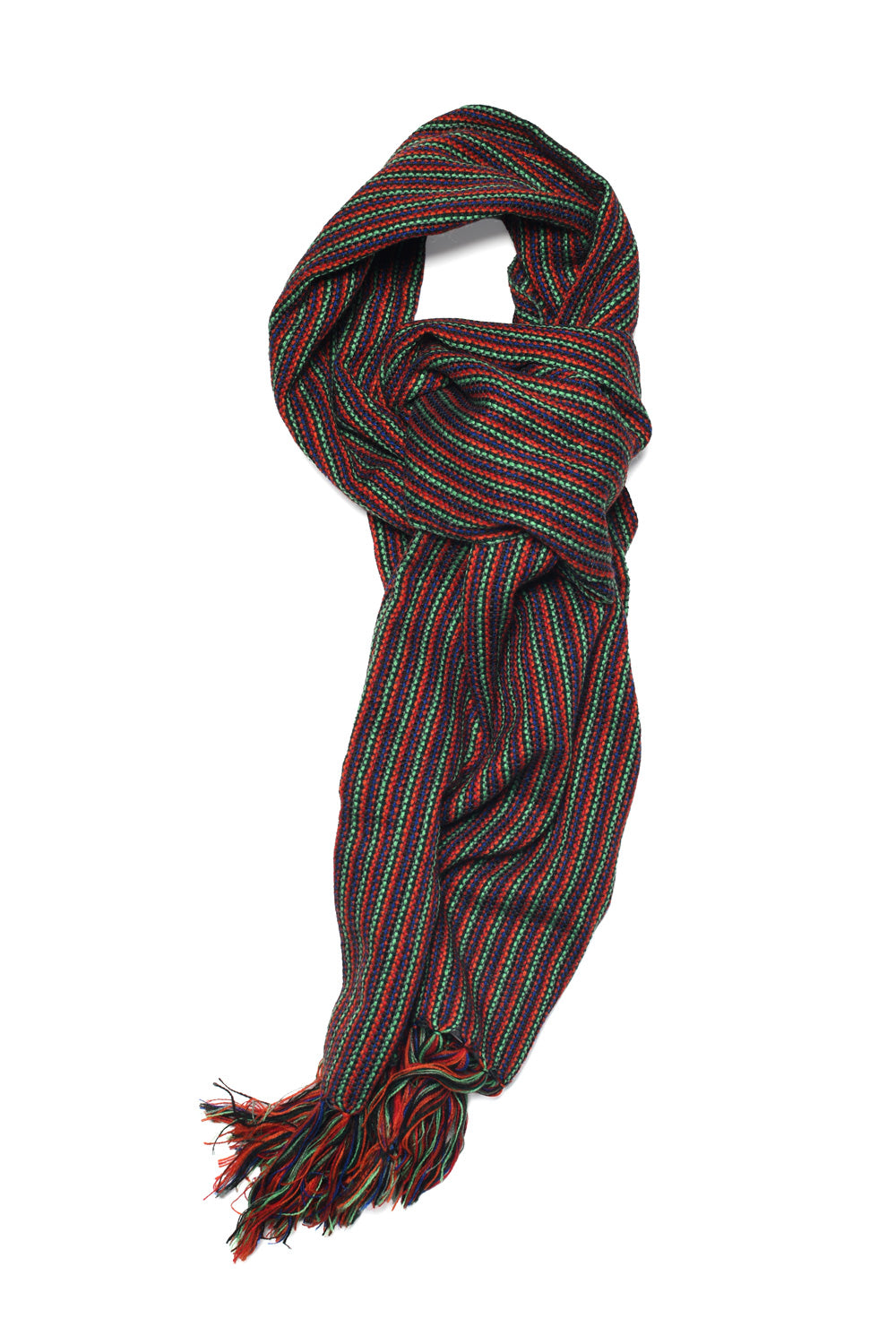 Multi Pin Stripe Scarf - Charco [Narrow]
